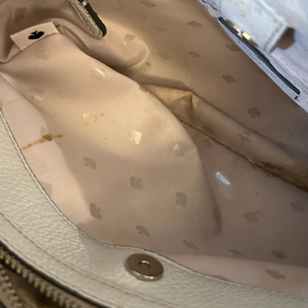 kate spade New York White Leather Top-Handle Satchel